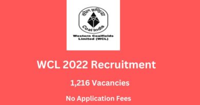 WCL 2022 Recruitment 1,216 Vacancies